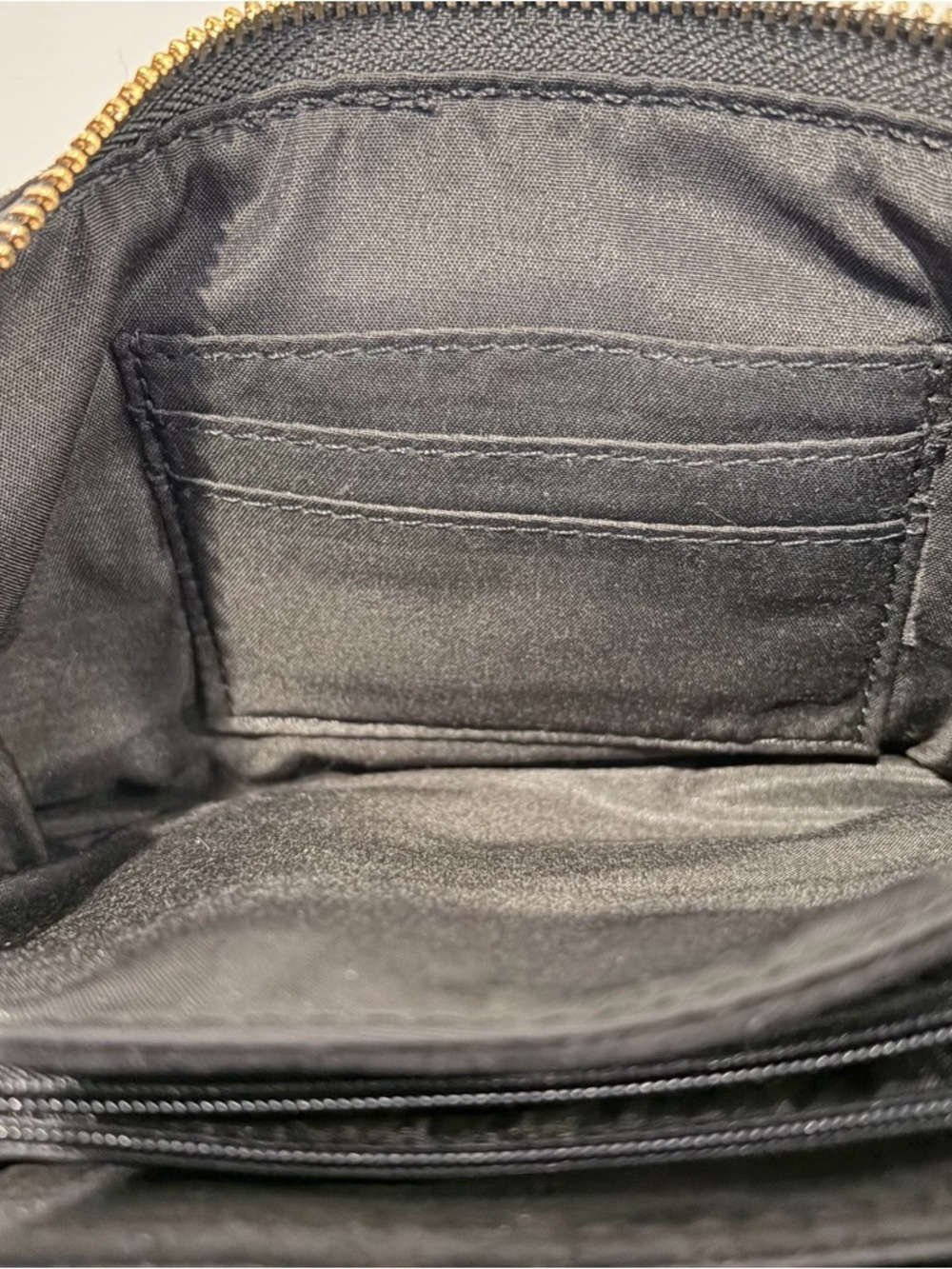 Nanette Lepore Black Faux Suede Wristlet Crossbody Wallet Minimalist Chic Core - Picture 8 of 13